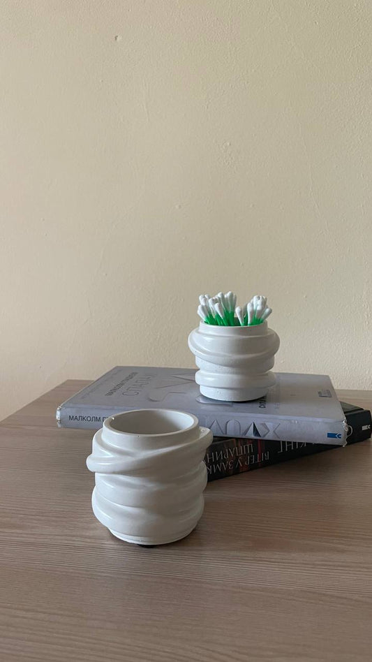 Twist Texture Gypsum Planter