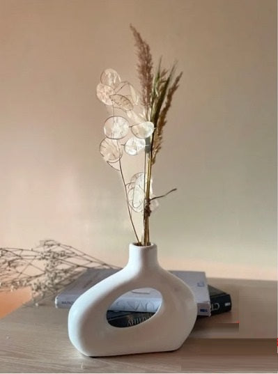 Scandinavian Style Gypsum Vase — Modern Minimal Decor