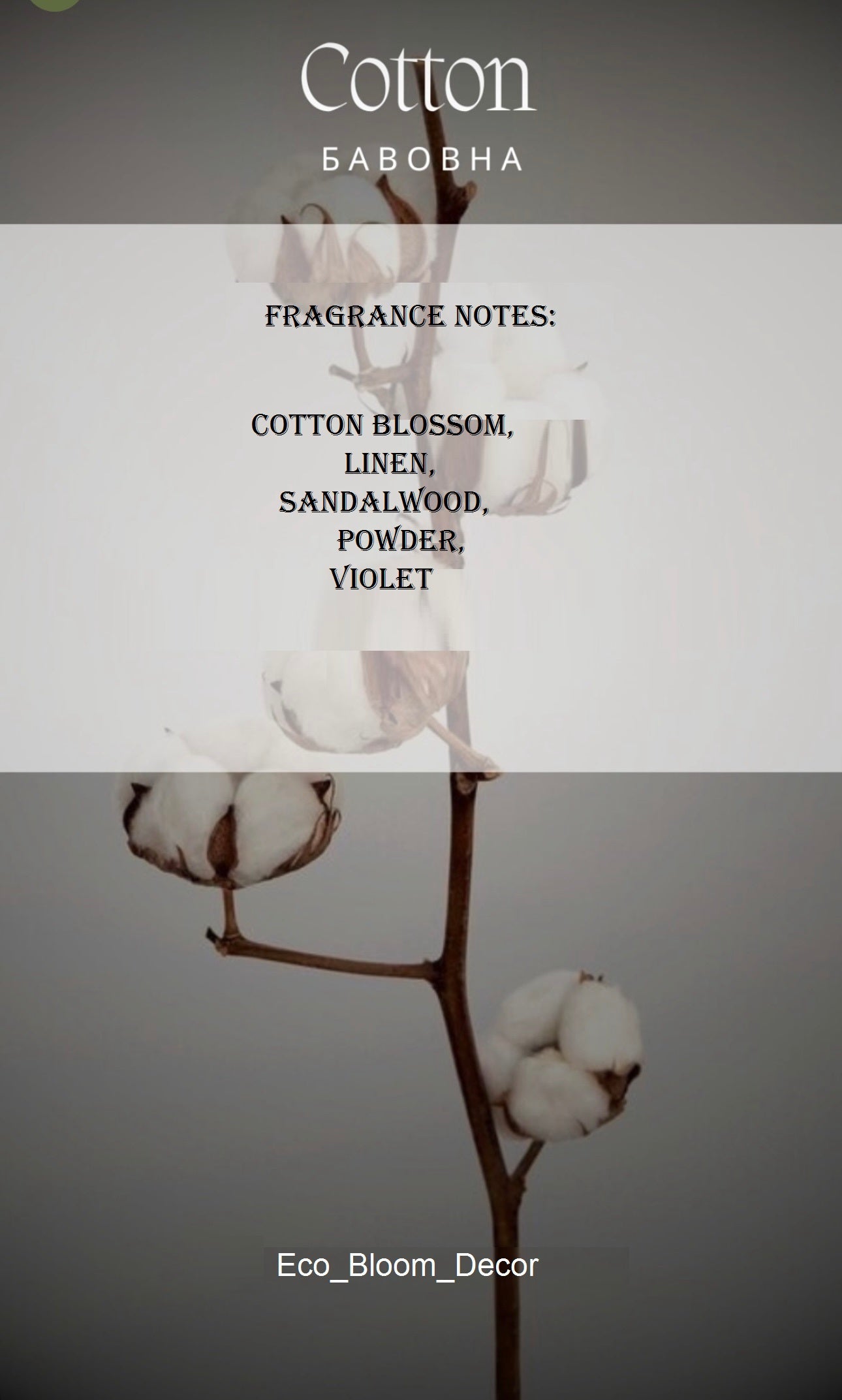 Cotton – Soy Candle 100 ml