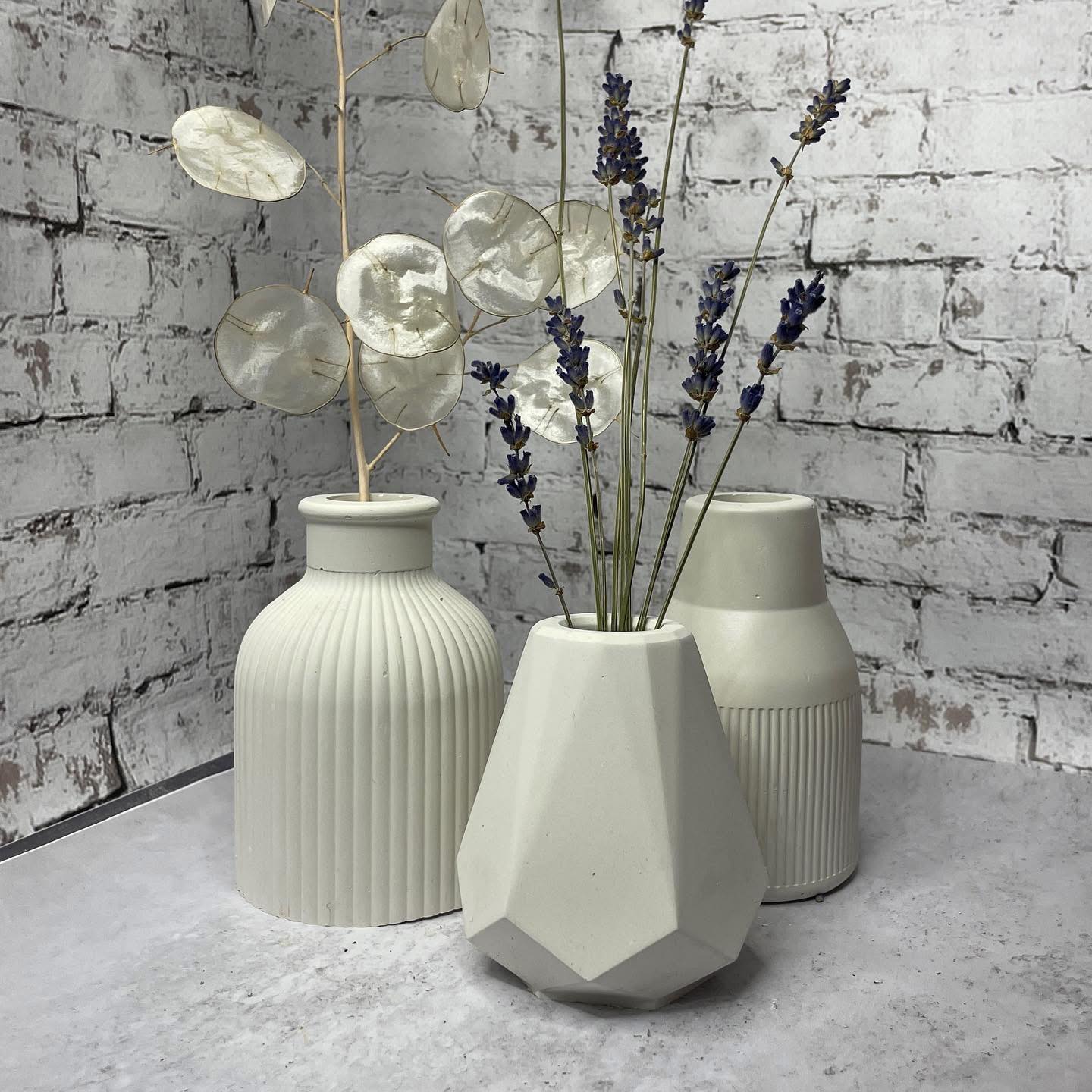 Gypsum Decorative Vase – Minimalist Style